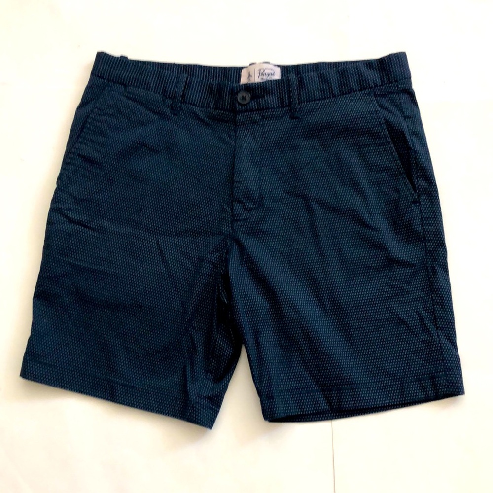 Penguin S Shorts Blue tiny X pattern 4 Pocket zipper button fly belt loops Great